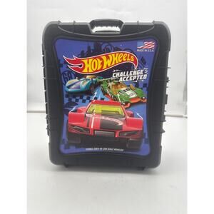 Hot Wheels Challenge Accepted Car Storage Case Holds 110+ Cars 1/64 Scale Black